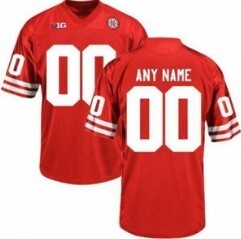 NCAA CUSTOM Nebraska Huskers Red #00 jersey