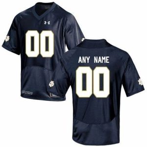NCAA CUSTOM Norte Dame Fighting Irish Blue #00 jersey