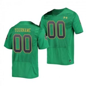NCAA CUSTOM Norte Dame Fighting Irish Green #00 (2) jersey
