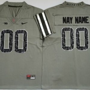 NCAA CUSTOM Ohio State Buckeyes GRAY_1 #00 jersey