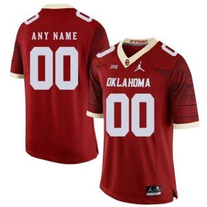 NCAA CUSTOM Oklahoma Sooners Red #00 jersey