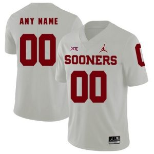 NCAA CUSTOM Oklahoma Sooners White #00 (2) jersey