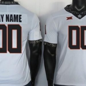 NCAA CUSTOM Oklahoma State Cowboys White #00 jersey
