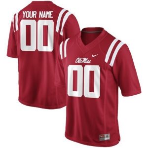 NCAA CUSTOM Ole Miss Rebels Red #00 jersey