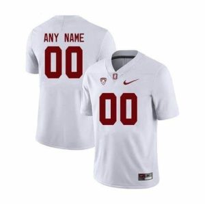 NCAA CUSTOM Stanford Cardinals White #00 jersey
