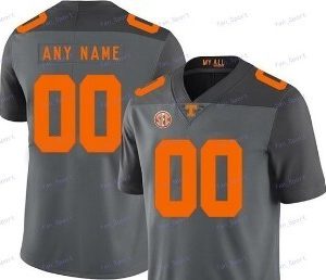 NCAA CUSTOM Tennessee Volunteers GRAY #00 jersey