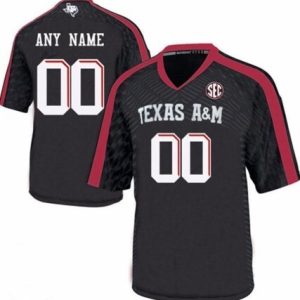NCAA CUSTOM Texas A&M Aggies Black #00 jersey