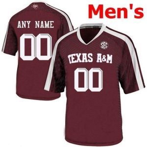 NCAA CUSTOM Texas A&M Aggies Red #00 jersey