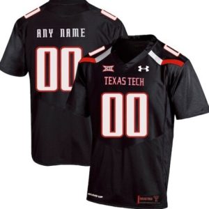 NCAA CUSTOM Texas Tech Red Raiders Black #00 jersey