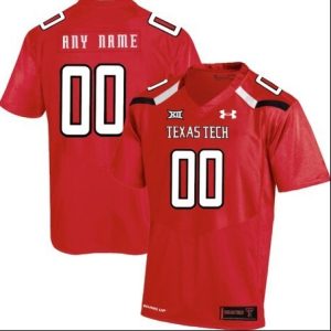 NCAA CUSTOM Texas Tech Red Raiders Red #00 jersey