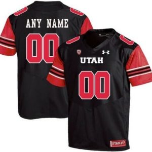 NCAA CUSTOM Utah Utes Black #00 jersey