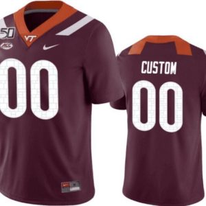 NCAA CUSTOM Virginia Tech Hokies Red #00 jersey