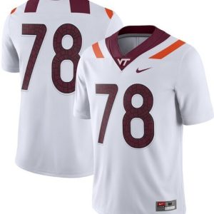 NCAA CUSTOM Virginia Tech Hokies White #00 jersey