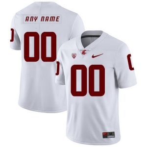 NCAA CUSTOM WASHINGTON STATE COUGARS White #00 jersey