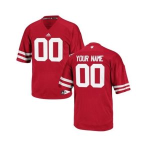 NCAA CUSTOM Wisconsin Badgers Red #00 (2) jersey