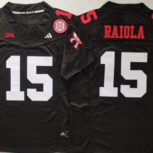 Nebraska Huskers #15 Raiola Black jersey
