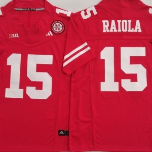 Nebraska Huskers #15 Raiola Red jersey