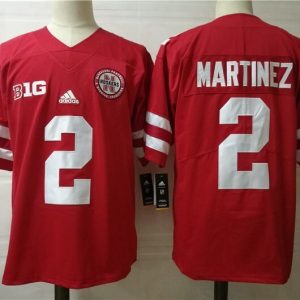 Nebraska Huskers #2 Martinez Red jersey
