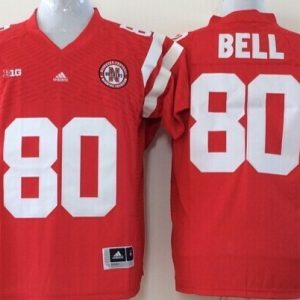 Nebraska Huskers #80 Bell Red jersey