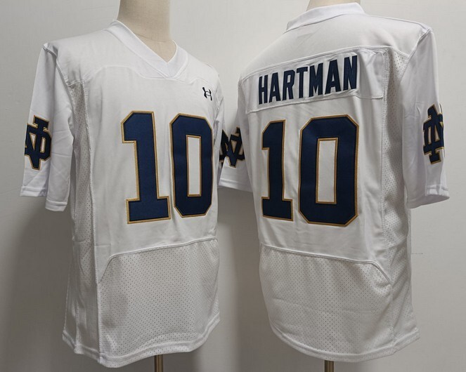 Norte Dame Fighting Irish #10 Sam Hartman White (2) jersey