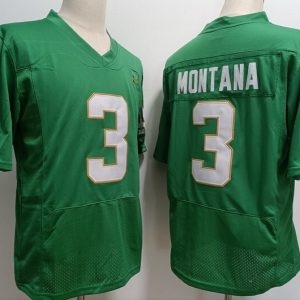 Norte Dame Fighting Irish #3 Joe Montana Green 2023 (2) jersey
