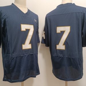 Norte Dame Fighting Irish #7 Audric Estime Deep blue jersey