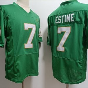 Norte Dame Fighting Irish #7 Audric Estime Green 2023 (2) jersey