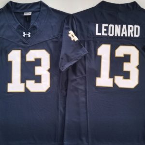 Norte Dame Fighting Irish Blue #13 LEONARD jersey