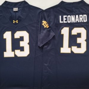 Norte Dame Fighting Irish Blue #13 LEONARD (2) jersey