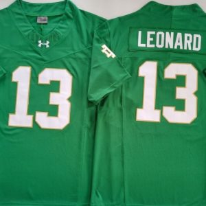 Norte Dame Fighting Irish Green #13 LEONARD jersey