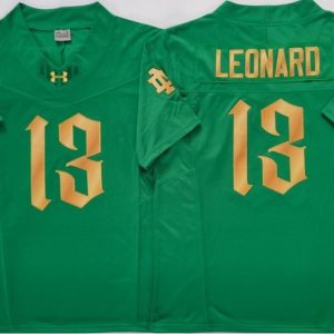Norte Dame Fighting Irish Green #13 LEONARD (2) jersey