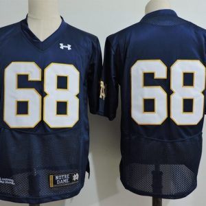 Norte Dame Fighting Irish NDF #68 Deep blue jersey