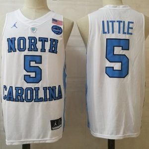 North Carolina Tar Heels #5 WHITE White jersey