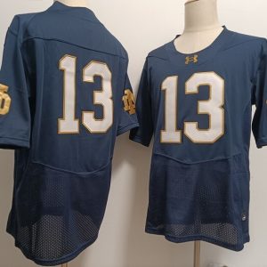 Notre Dame Fighting Irish #13 Riley Leonard Dark Blue 2024 New Model jersey