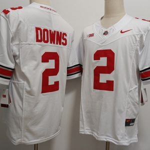 Ohio State Buckeyes #2 Caleb Downs White jersey