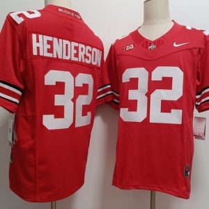 Ohio State Buckeyes #32 TreVeyon Henderson Red jersey