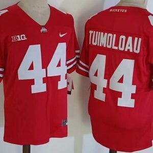 Ohio State Buckeyes #44 Tuimoloau Red jersey