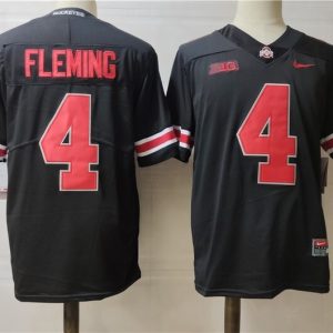 Ohio State Buckeyes #4 Fleming Black jersey