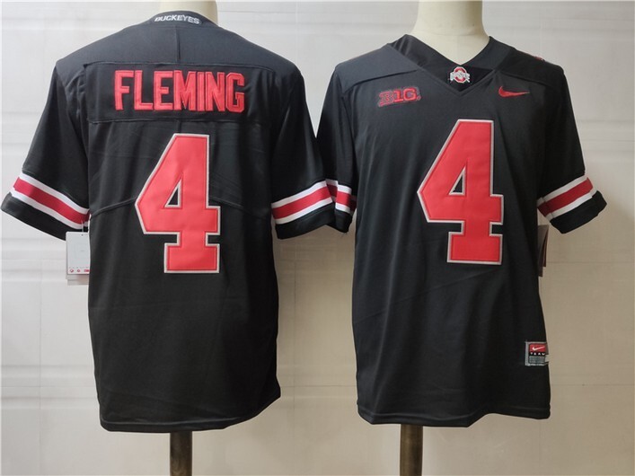 Ohio State Buckeyes #4 Fleming Black jersey