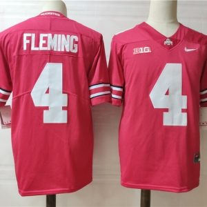 Ohio State Buckeyes #4 Fleming Red jersey