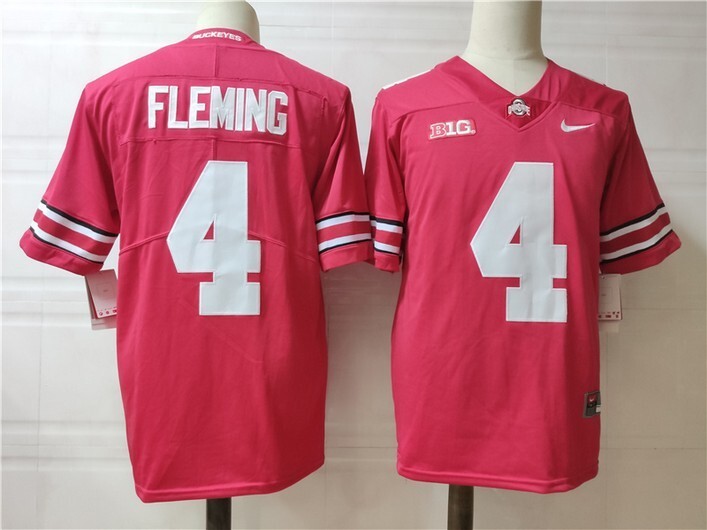 Ohio State Buckeyes #4 Fleming Red jersey