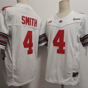 Ohio State Buckeyes #4 Jeremiah Smith White Diamond Edition jersey