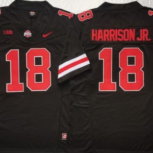 Ohio State Buckeyes Black #18 HARRISON JR jersey