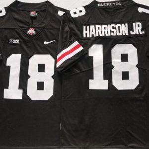 Ohio State Buckeyes Black 18 HARRISON JR jersey