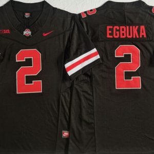 Ohio State Buckeyes Black #2 EGBUKA jersey