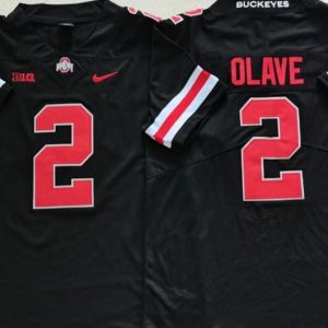Ohio State Buckeyes Black #2 OLAVE jersey