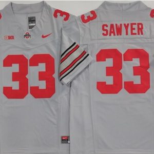 Ohio State Buckeyes GRAY #33 SAWYER jersey