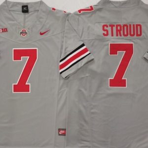 Ohio State Buckeyes GRAY #7 STROUD jersey