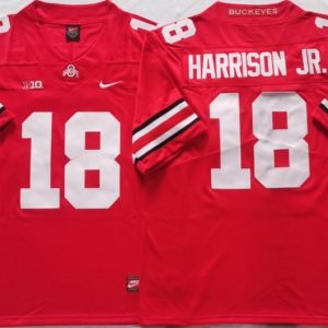 Ohio State Buckeyes Red #18 HARRISON JR._1 jersey