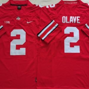 Ohio State Buckeyes Red #2 OLAVE jersey